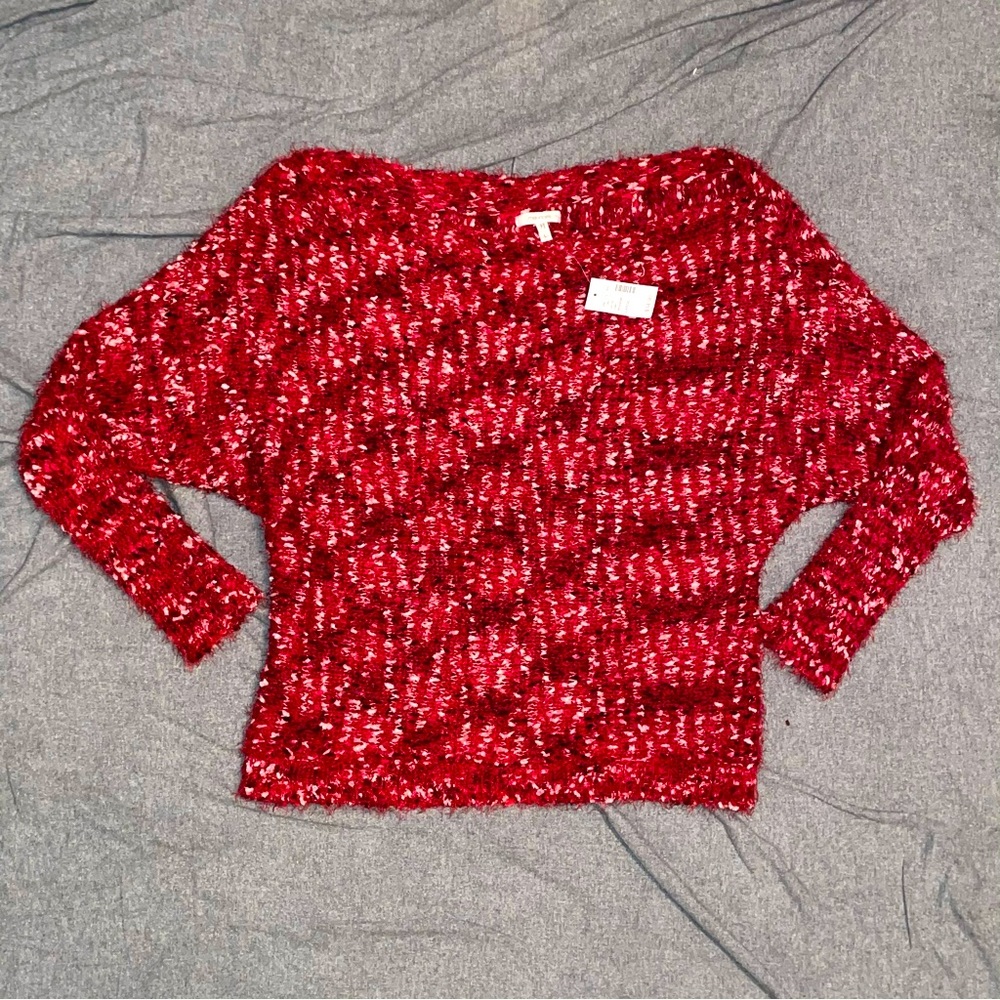 Maurices Off The Shoulder Sweater, Red Large - Relaxed Fit